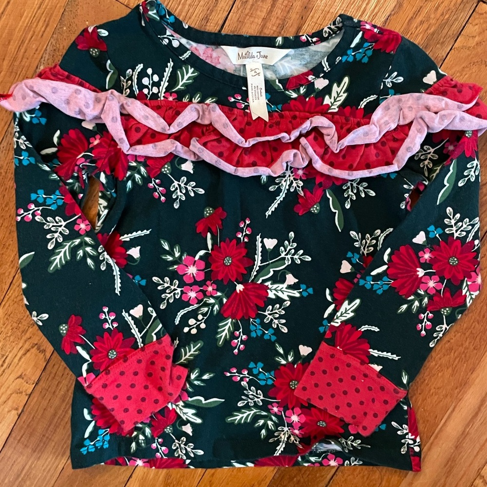 Matilda Jane, 4 Girls, Xmas Shirt Like New